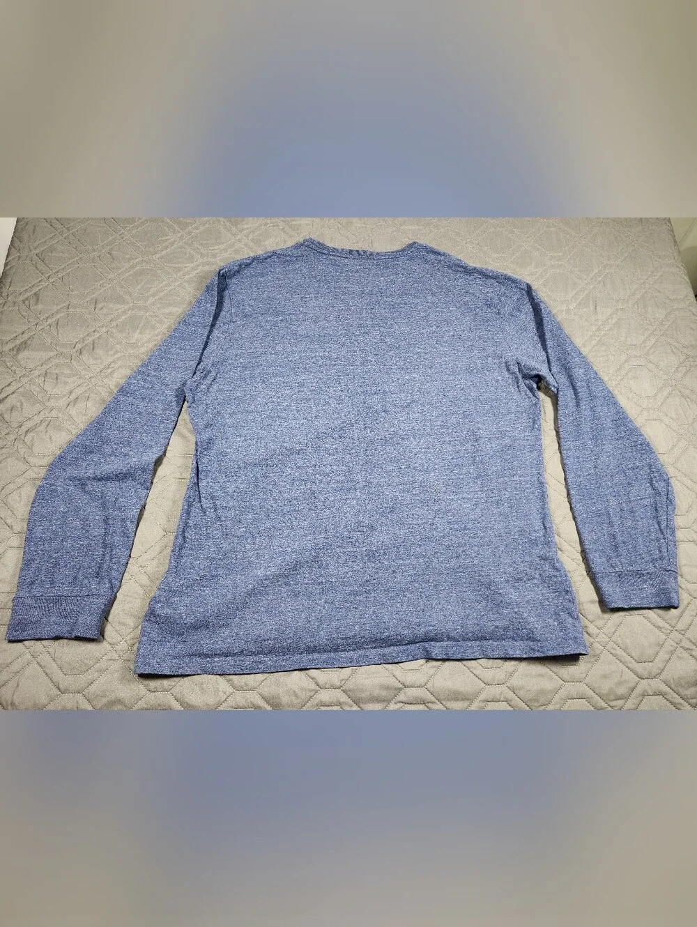 Polo Ralph Lauren blue heather long-sleeve crewneck t-shirt embroidered logo L